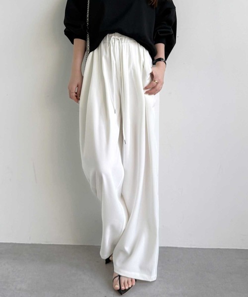 ゆきページ THE SHOP TK パンツ ツイルワイドスラックス メンズ : ZOZOTOWN