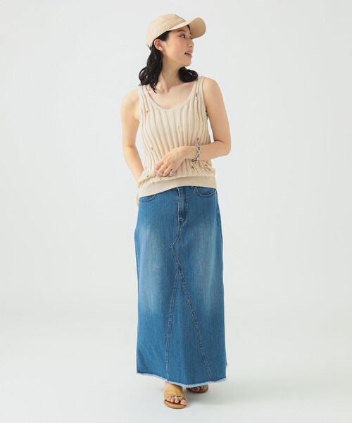B:MING by BEAMS(ビーミングバイビームス)の「クラッシュ ニット ベスト(ベスト・レディース・ブラック/オフホワイト・ONE SIZE)」の7枚目の写真