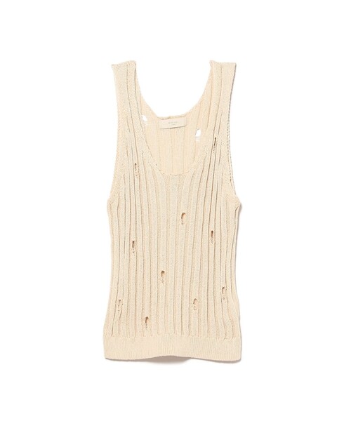 B:MING by BEAMS(ビーミングバイビームス)の「クラッシュ ニット ベスト(ベスト・レディース・ブラック/オフホワイト・ONE SIZE)」の8枚目の写真