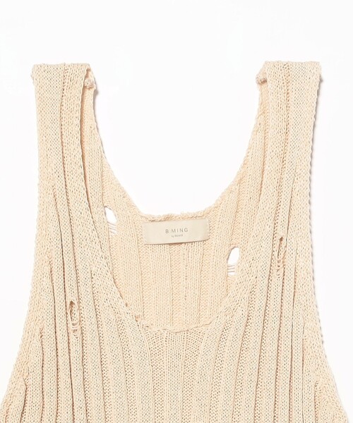 B:MING by BEAMS(ビーミングバイビームス)の「クラッシュ ニット ベスト(ベスト・レディース・ブラック/オフホワイト・ONE SIZE)」の9枚目の写真