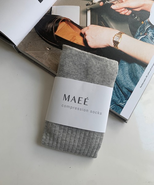 DouDou（ドゥドゥ）の「【WEB限定】MAEE リブソックス（ソックス/靴下・レディース・ライトグレー/レッド/グレー/チャコールグレー/ブラック・23）」の4枚目の写真