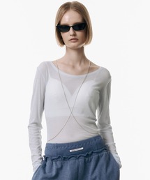 SHEER UN CUTSEW/シアーユーネックカットソー
