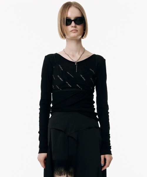 SHEER UN CUTSEW/シアーユーネックカットソー（Tシャツ/カットソー