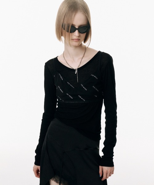 tシャツ SHEER UN CUTSEW/シアーユーネックカットソー レディース セール】SHEER UN CUTSEW/シアーユーネックカットソー（Tシャツ