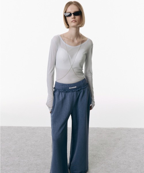 tシャツ SHEER UN CUTSEW/シアーユーネックカットソー レディース セール】SHEER UN CUTSEW/シアーユーネックカットソー（Tシャツ