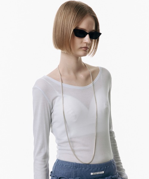 tシャツ SHEER UN CUTSEW/シアーユーネックカットソー レディース セール】SHEER UN CUTSEW/シアーユーネックカットソー（Tシャツ