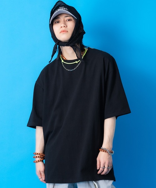 a.p.o.v.(エーピーオービー)の「a.p.o.v. アシンメトリーショルダージップヘヴィウェイトコットンオーバーサイズTシャツ(Tシャツ/カットソー・メンズ・ブラック/チャコール/ホワイト・ONESIZE)」の1枚目の写真