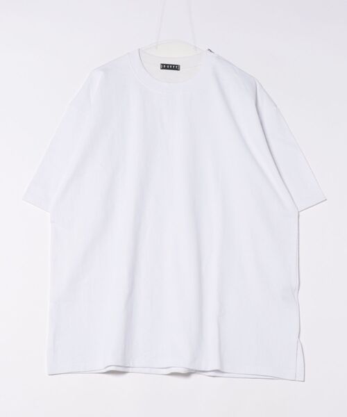 a.p.o.v.(エーピーオービー)の「a.p.o.v. アシンメトリーショルダージップヘヴィウェイトコットンオーバーサイズTシャツ(Tシャツ/カットソー・メンズ・ブラック/チャコール/ホワイト・ONESIZE)」の13枚目の写真