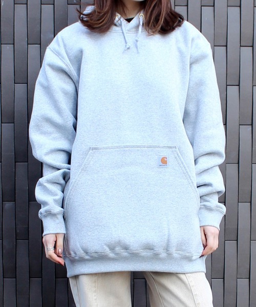Carhartt(カーハート)の「/carhartt/カーハート プルオーバーパーカー ブランドロゴ ビッグシルエットパーカー K121(パーカー・メンズ・グレー/ブラック・M/L/XXL/XL/S)」の12枚目の写真