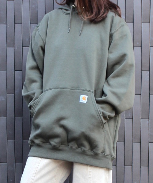 Carhartt(カーハート)の「/carhartt/カーハート プルオーバーパーカー ブランドロゴ ビッグシルエットパーカー K121(パーカー・メンズ・グレー/ブラック・M/L/XXL/XL/S)」の14枚目の写真