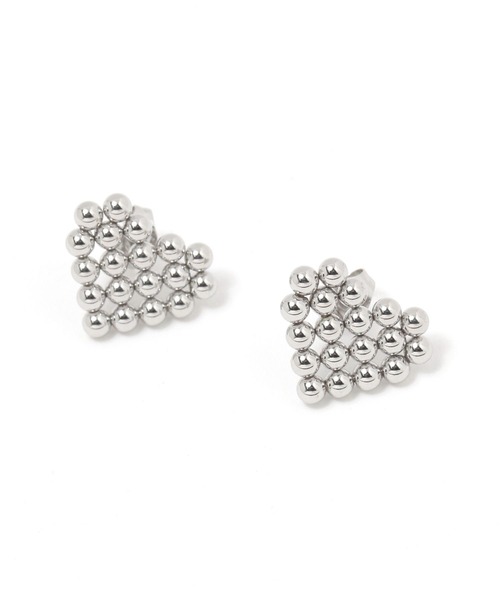 LAKOLE(ラコレ)の「ステンレスボールハートピアス / 451218(ピアス(両耳用)・レディース・その他1/その他2・FREE)」の1枚目の写真