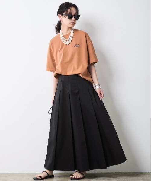 CHIC STYLE（シックスタイル）の「ピグメント染ロゴプリントTシャツ＜大きいサイズ有＞シックスタイル（Tシャツ/カットソー・レディース・ブラウン/チャコール・LL/3L/4L/5L/M/L）」の13枚目の写真