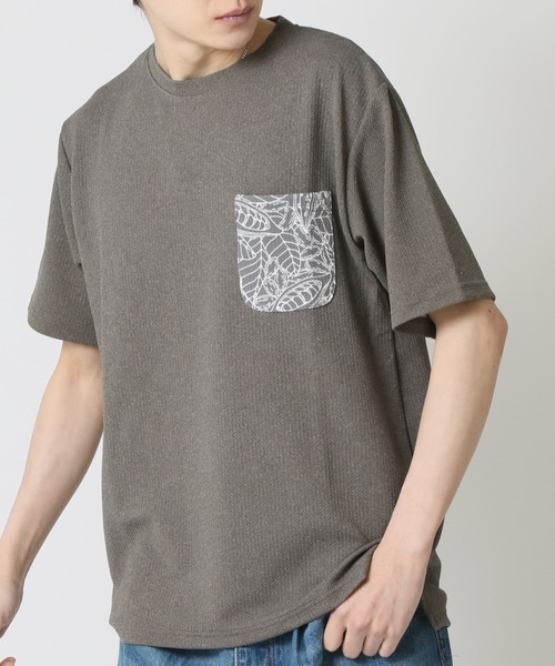 ARCADE(アーケード)の「接触冷感 半袖 ひんやりクール 快適ドライワッフルポケ付TシャツT KAITEKI(Tシャツ/カットソー・メンズ・グレー/ブラック/ネイビー/ホワイト・M/L/LL)」の3枚目の写真