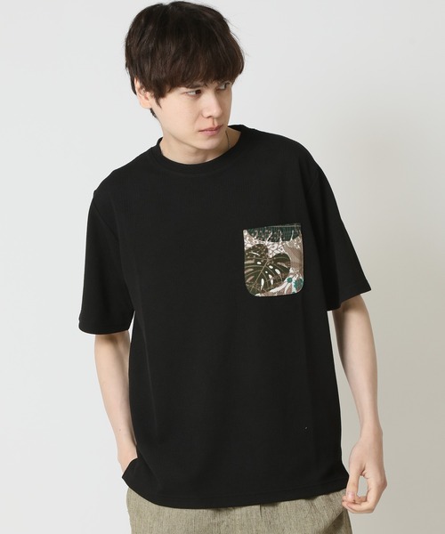 ARCADE(アーケード)の「接触冷感 半袖 ひんやりクール 快適ドライワッフルポケ付TシャツT KAITEKI(Tシャツ/カットソー・メンズ・グレー/ブラック/ネイビー/ホワイト・M/L/LL)」の7枚目の写真