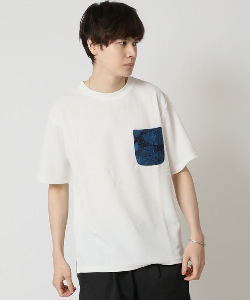ARCADE(アーケード)の「接触冷感 半袖 ひんやりクール 快適ドライワッフルポケ付TシャツT KAITEKI(Tシャツ/カットソー・メンズ・グレー/ブラック/ネイビー/ホワイト・M/L/LL)」の11枚目の写真