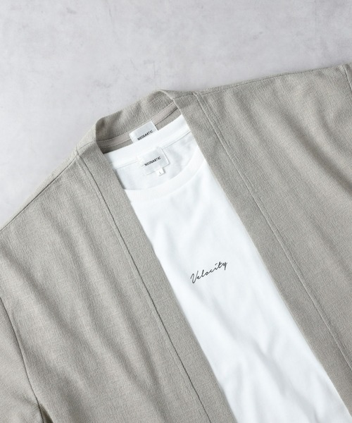 Right-on（ライトオン）の「【NEOSARTIC】モザイクジャガード５分袖カーデアンサンブル（アンサンブル・メンズ・ダークグレー/ベージュ/グリーン・M/XL/L）」の5枚目の写真