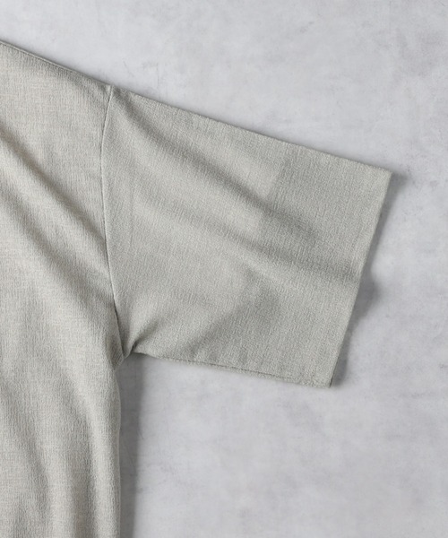 Right-on（ライトオン）の「【NEOSARTIC】モザイクジャガード５分袖カーデアンサンブル（アンサンブル・メンズ・ダークグレー/ベージュ/グリーン・M/XL/L）」の7枚目の写真