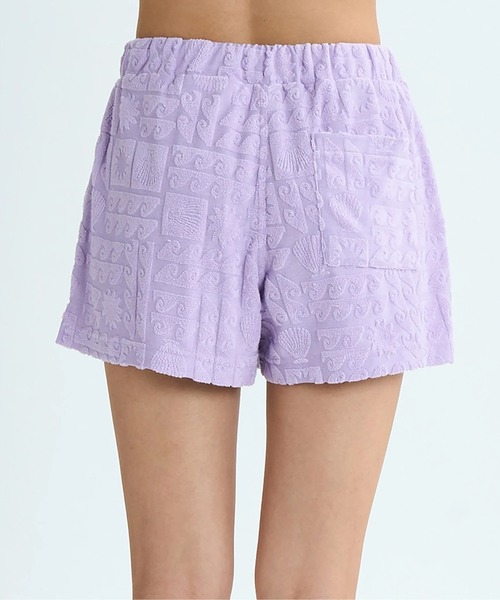 ROXY（ロキシー）の「SUNBATHING SHORTS /ロキシーセットアップ対応ウエストゴムパイルショートパンツ（その他パンツ・レディース・パープル/ネイビー/オレンジ・LARGE/MEDIUM/SMALL）」の6枚目の写真