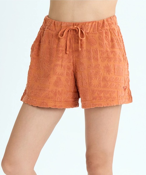 ROXY（ロキシー）の「SUNBATHING SHORTS /ロキシーセットアップ対応ウエストゴムパイルショートパンツ（その他パンツ・レディース・パープル/ネイビー/オレンジ・LARGE/MEDIUM/SMALL）」の8枚目の写真