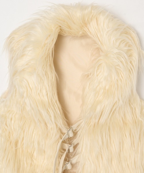 BEEDEN（ビーデン）の「VOLUME FUR VEST（その他アウター・レディース・ベージュ/ホワイト・FREE）」の9枚目の写真