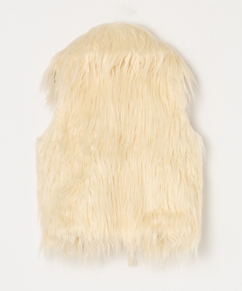 BEEDEN（ビーデン）の「VOLUME FUR VEST（その他アウター・レディース・ベージュ/ホワイト・FREE）」の10枚目の写真