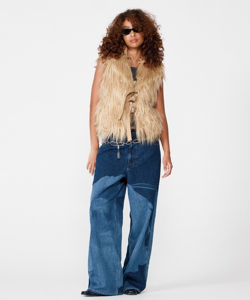 BEEDEN（ビーデン）の「VOLUME FUR VEST（その他アウター・レディース・ベージュ/ホワイト・FREE）」の20枚目の写真