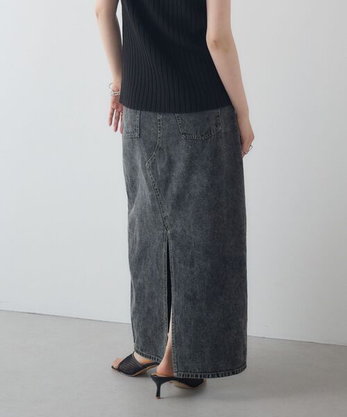 kivi(キヴィ)の「chemical denim SK(デニムスカート・レディース・ブラック/ブルー・MEDIUM/LARGE)」の3枚目の写真
