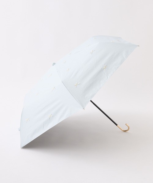 one after another NICE CLAUP(ワンアフターアナザーナイスクラップ)の「晴雨兼用/ミニリボン折りたたみ傘(折りたたみ傘・レディース・サックスブルー/ピンク/ホワイト・FREE)」の6枚目の写真