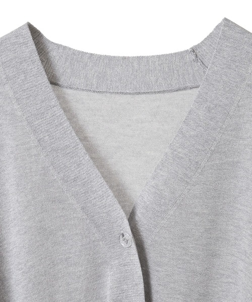 earth music&ecology（アースミュージックアンドエコロジー）の「シアールーズカーディガン（カーディガン/ボレロ・レディース・アイボリー/ブラック/杢グレー・FREE）」の20枚目の写真