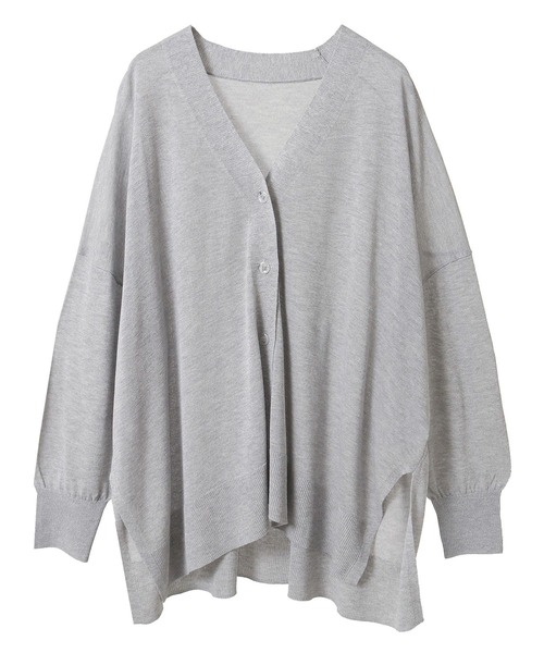 earth music&ecology（アースミュージックアンドエコロジー）の「シアールーズカーディガン（カーディガン/ボレロ・レディース・アイボリー/ブラック/杢グレー・FREE）」の13枚目の写真