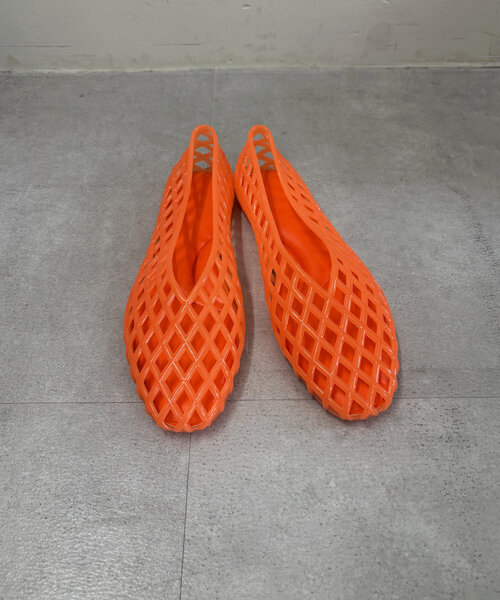 mystic（ミスティック）の「[PANTHINK]クリアメッシュバレエ（バレエシューズ・レディース・オフホワイト/オレンジ・38/36/37）」の3枚目の写真