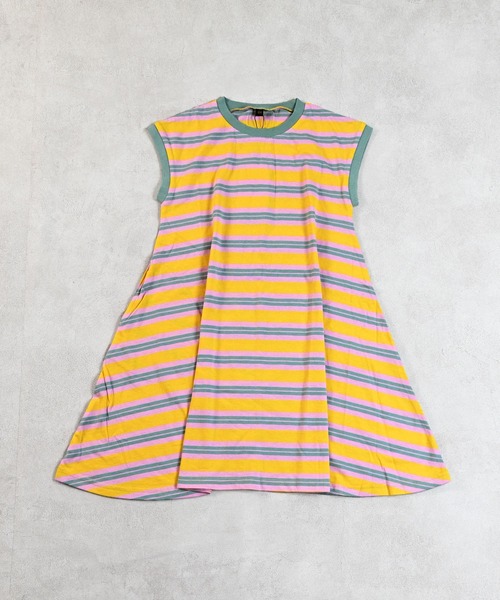 MARKEY'S（マーキーズ）の「先染めボーダーワンピース（ワンピース・キッズ・イエロー/ライトグリーン/ブラック・110/100/95/90/80/150/140/130/120）」の3枚目の写真
