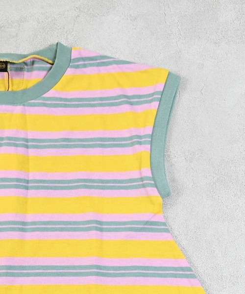 MARKEY'S（マーキーズ）の「先染めボーダーワンピース（ワンピース・キッズ・イエロー/ライトグリーン/ブラック・110/100/95/90/80/150/140/130/120）」の9枚目の写真