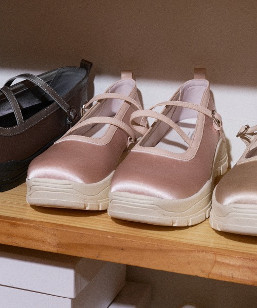 靴 Rockfish Weatherwear FLATFORM MARYJANE Rockfish Weatherwear] Flatform Ribbon Maryjane - 4 colours