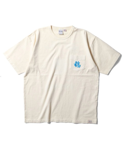 HOUSTON(ヒューストン)の「HOUSTON ピグメントポケットTシャツ(TIGER)(Tシャツ/カットソー・メンズ・ナチュラル/ブルー/グリーン/ブラック・X-LARGE/MEDIUM/XX-LARGE/LARGE)」の3枚目の写真