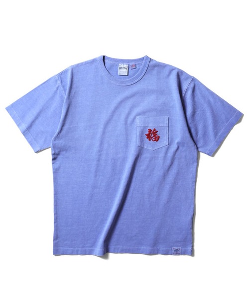 HOUSTON(ヒューストン)の「HOUSTON ピグメントポケットTシャツ(TIGER)(Tシャツ/カットソー・メンズ・ナチュラル/ブルー/グリーン/ブラック・X-LARGE/MEDIUM/XX-LARGE/LARGE)」の4枚目の写真