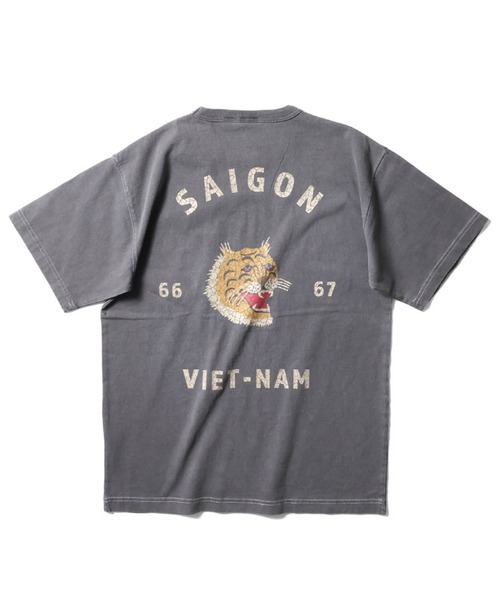 HOUSTON(ヒューストン)の「HOUSTON ピグメントポケットTシャツ(TIGER)(Tシャツ/カットソー・メンズ・ナチュラル/ブルー/グリーン/ブラック・X-LARGE/MEDIUM/XX-LARGE/LARGE)」の10枚目の写真
