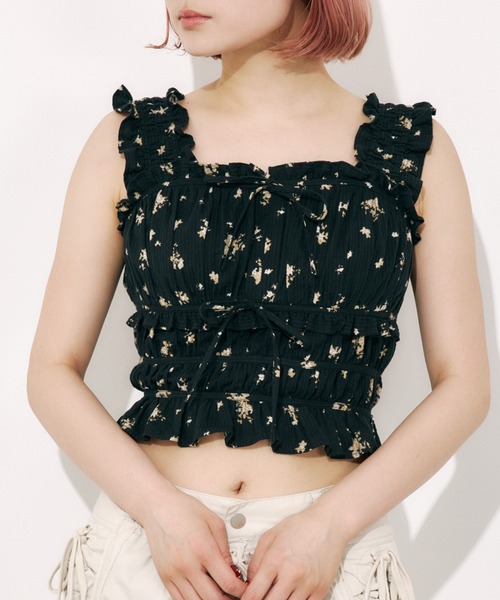 セール】SOCCER GATHER CAMI TOPS サッカー ギャザー キャミ
