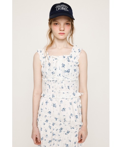 SLY SOCCER GATHER CAMI TOPS キャミトップス SLY ブラウス シャツ SUCKER GATHER CAMI TOPS サッカー