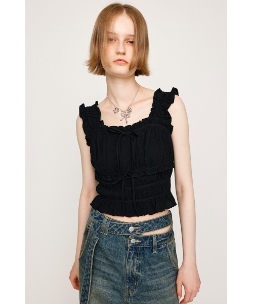 SOCCER GATHER CAMI TOPS サッカー ギャザーキャミトップス セール】SUCKER GATHER CAMI TOPS サッカー ギャザー キャミ
