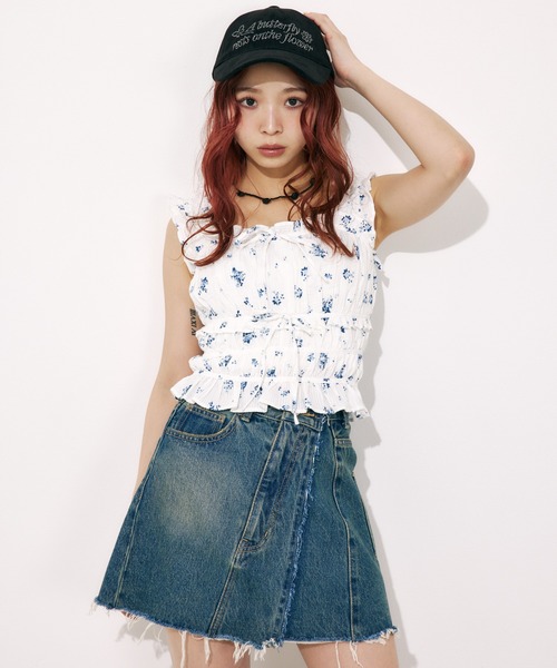 SOCCER GATHER CAMI TOPS サッカー ギャザーキャミトップス セール】SOCCER GATHER CAMI TOPS サッカー ギャザー キャミ