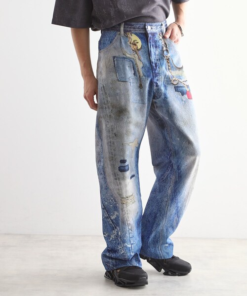 tk.TAKEO KIKUCHI(ティーケータケオキクチ)の「グラフィティデニム(その他パンツ・メンズ・ブルー・02/03)」の9枚目の写真