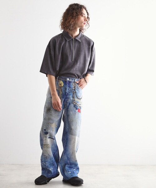 tk.TAKEO KIKUCHI(ティーケータケオキクチ)の「グラフィティデニム(その他パンツ・メンズ・ブルー・02/03)」の8枚目の写真