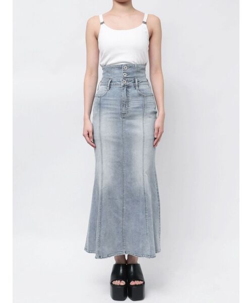 取ったもん勝ち！！GYDA スカート GD MOLD SIDE OPENスカートライクデニムワンピース｜ジェイダ（GYDA