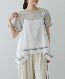 PUAL CE CIN | 【25th】パネルコットンラミー キャミブラウス(キャミソール)