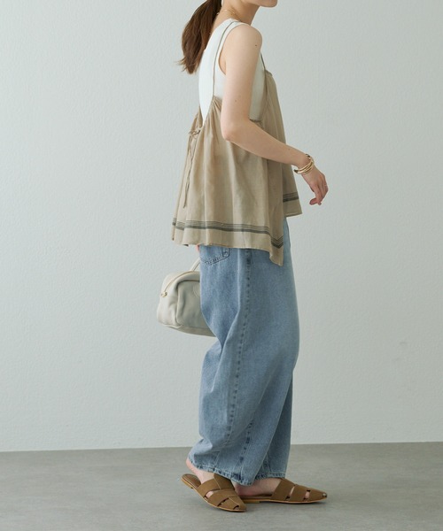 PUAL CE CIN（ピュアルセシン）の「【25th】パネルコットンラミー キャミブラウス（キャミソール・レディース・オフホワイト/ベージュ・FREE）」の13枚目の写真