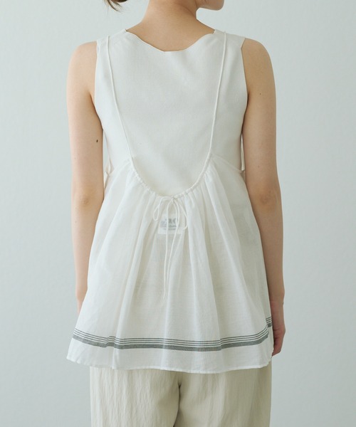 PUAL CE CIN（ピュアルセシン）の「【25th】パネルコットンラミー キャミブラウス（キャミソール・レディース・オフホワイト/ベージュ・FREE）」の17枚目の写真