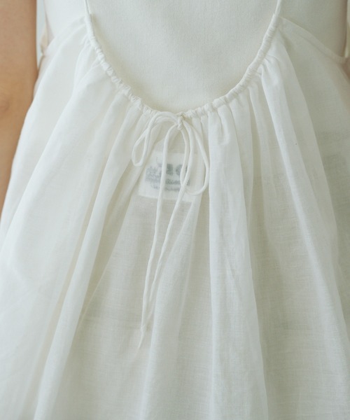 PUAL CE CIN（ピュアルセシン）の「【25th】パネルコットンラミー キャミブラウス（キャミソール・レディース・オフホワイト/ベージュ・FREE）」の19枚目の写真