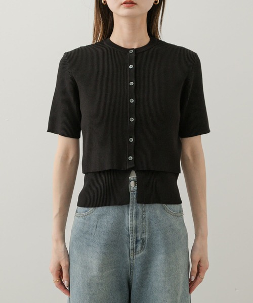 SENSE OF PLACE by URBAN RESEARCH（センスオブプレイスバイアーバンリサーチ）の「2Pキャミアンサンブルセーター（ニット/セーター・レディース・ブラック/ブラウン/アイボリー・ONE）」の17枚目の写真