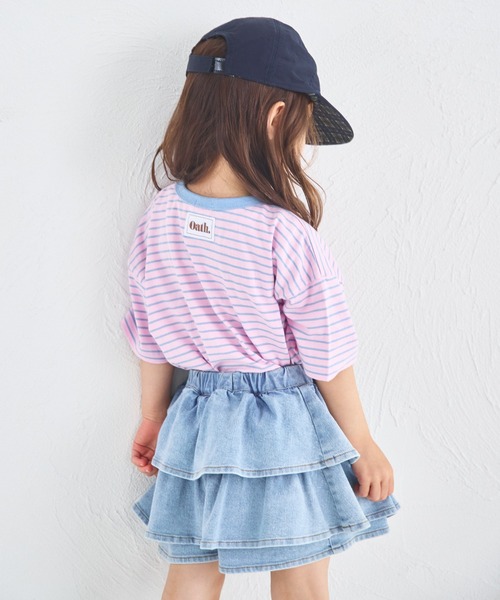 セール】ビックシルエット バックタグ付き カラーボーダー 半袖T